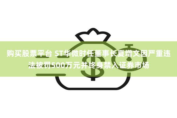 购买股票平台 ST华微时任董事长夏增文因严重违法被罚500万元并终身禁入证券市场